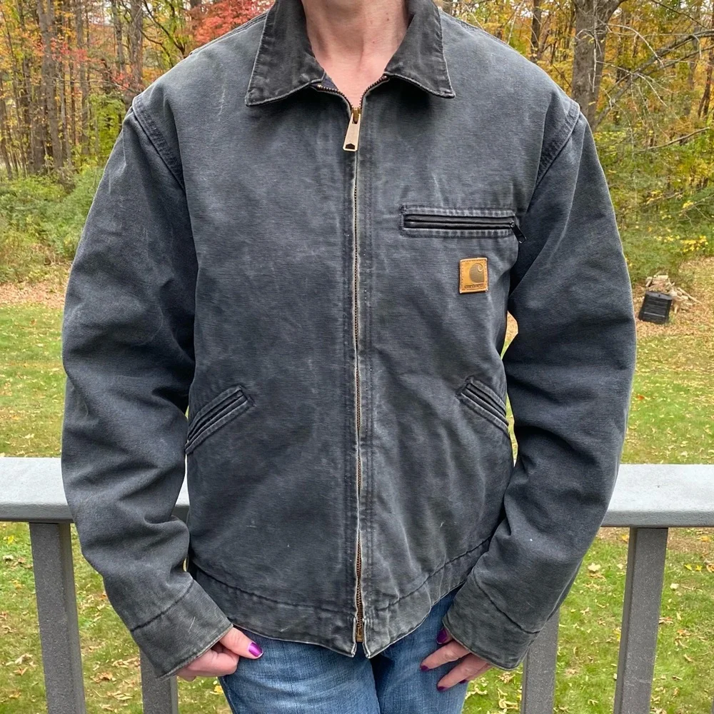 Carhartt Detroit Jacket J97 PTL Medium Petrol Work Wear Utility - Picture 1 of 17